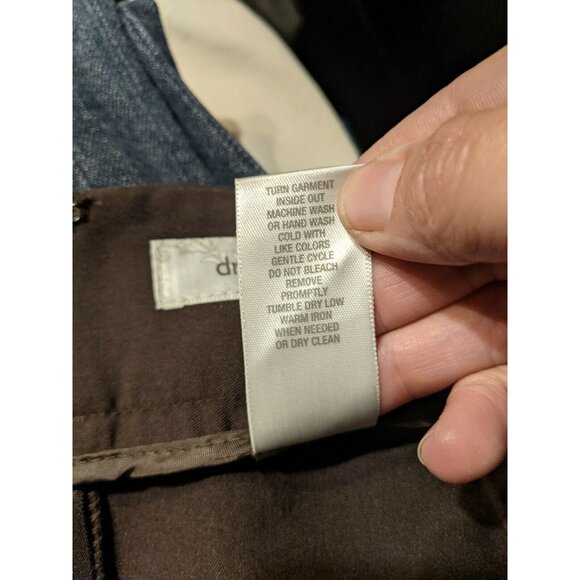 Dressbarn Size 12 Skirt Brown Straight Pleated Belt Lined Womens - Picture 5 of 5